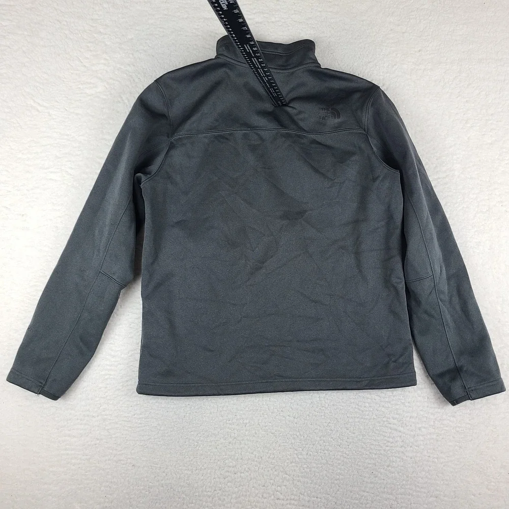 The North Face Jacket Mens Medium Dark Gray Full‎ Zip Zipper Pocket Sweater Coat